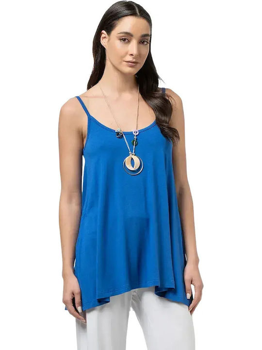 Bodymove Damen Bluse mit Trägern Royal Blue