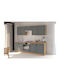 Stilo 80 Dulap pentru Chiuvetă Maro 80x52x82buc