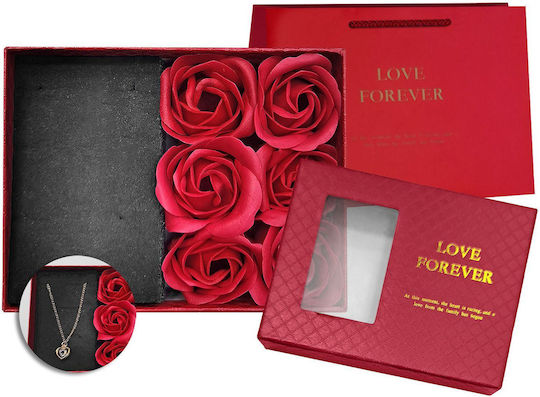 Box 6 Roses & Jewelry Holder 13x10x4.5cm Homie 423067