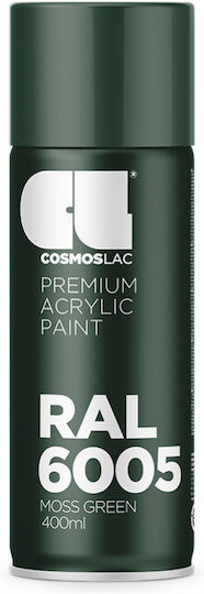 Cosmos Lac Spray Paint Premium Acrylic with Shiny Effect Green 6005 400ml