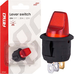 Amio Toggle Switch 12V 20A Red Illumination Vehicles & Industrial Applications 1 Pc 04438/am Amio Toggle Switch 12V 20A Red Illumination Vehicles & Industrial Applications 1 Pc 04438/am