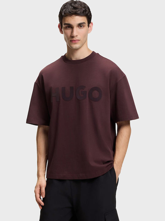 Hugo Logo T-shirt Bordeaux