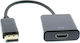 Adaptor Hdmi Femelă La Displayport Mascul 15cm 1080p Well Adapt-hdmif/dpm-0.15bk-wl