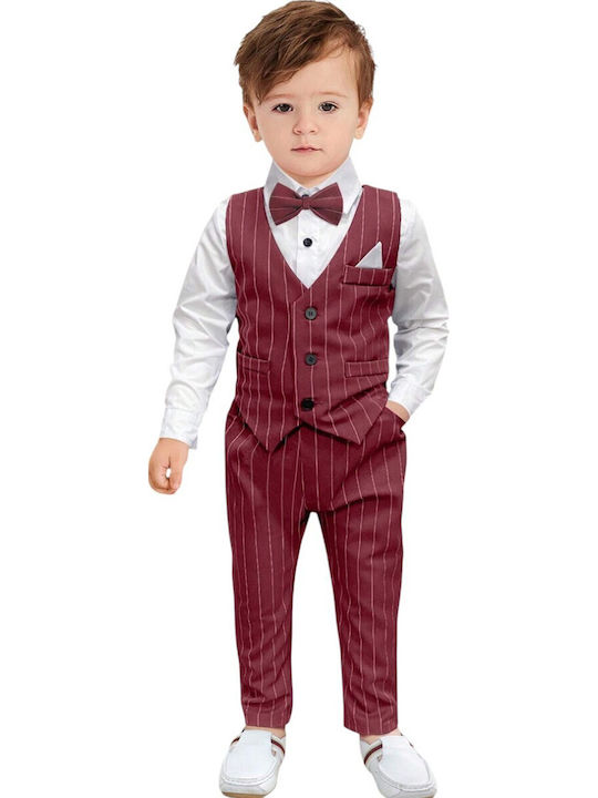 Kids' Suit Winter 4pcs Burgundy