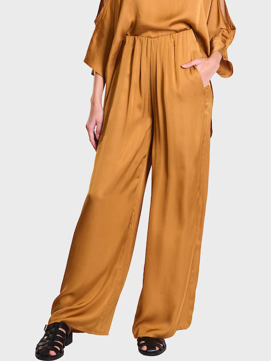 Collectiva Noir Γυναικείο Υφασμάτινο Παντελόνι Camel Collectiva Noir Γυναικείο Υφασμάτινο Παντελόνι Camel