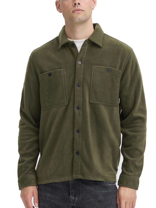 Herrenhemden Langärmeliges Overshirt Grünes