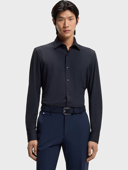 Μακρυμάνικo Πουκάμισο σε Στενή Γραμμή Dark Blue