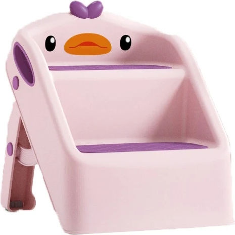 Giggles & Co Duckiestep Kids Foldable Step Stool Duck 2 Levels Bath & Sink Rosy Duck