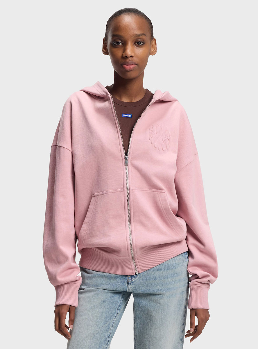 Hugo Women's Hooded Sweatshirt with Hoodie Pink 50553980-681