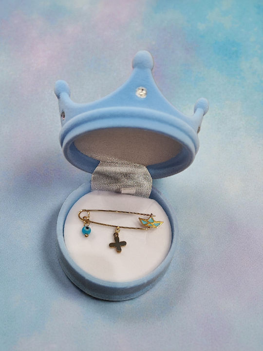 Child Safety Pin with Cross for Boy
