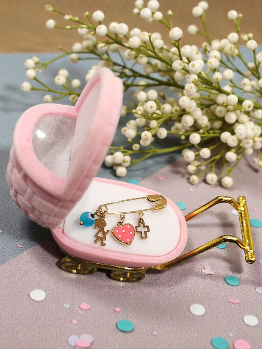 Child Safety Pin with Cross for Girl