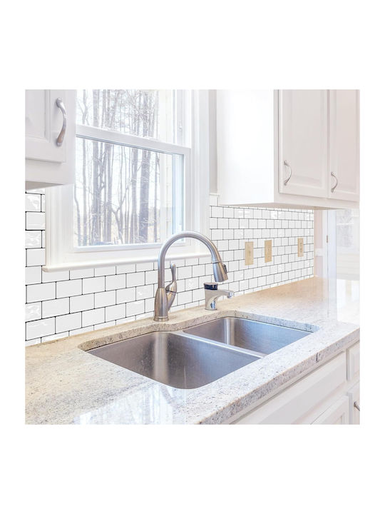 Self-adhesive Wall Tiles Panels 20 Pieces 30x15 Cm 0.9 M² White Bricks Self-adhesive Wall Tiles Panels 20 Pieces 30x15 Cm 0.9 M² White Bricks