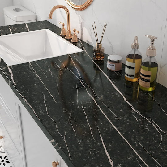 Self-adhesive Film Furniture Countertop Cover Marble Black-pink 30cm X 5m Self-adhesive Film Furniture Countertop Cover Marble Black-pink 30cm X 5m