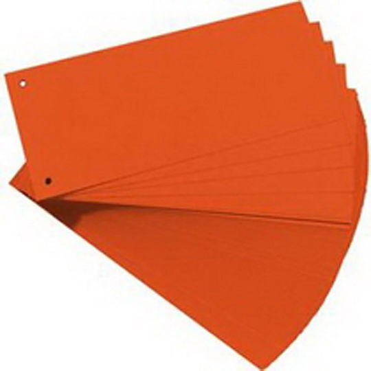 Office Point 100 Χάρτινα Διαχωριστικά 24x10,5 190g Πορτοκαλί