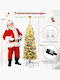 Weihnachtsbaum Schlank Beschneit 180cm mit LED-Beleuchtung Weiß