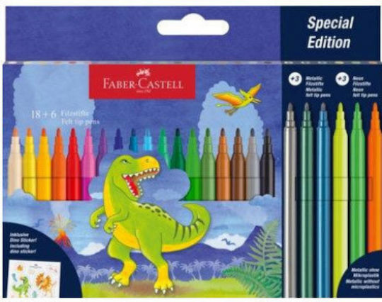 Faber-Castell Neon Markere de Desen Set 18buc