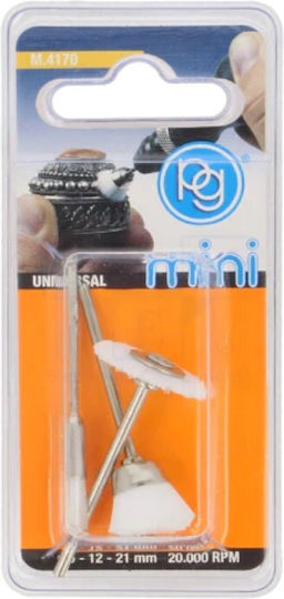 Poggi M.4170 Συρματοβουρτσες Nylon Λευκη Τριχα Σετ 3 Τμχ 5-12-21mm