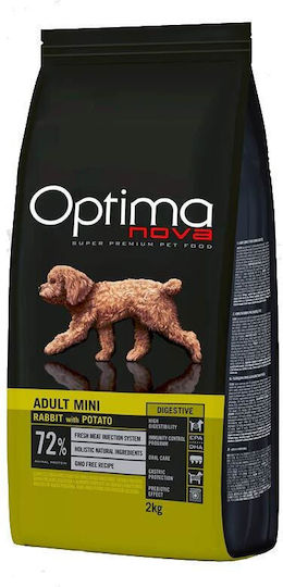 Optimanova & Potato 6kg Dry Food Grain-Free for Adult Small Breed Dogs with Rabbit, Rabbit, Potatoes and Meat