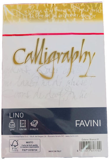 Favini Σειρά Cl 25 Φάκελοι 120g/m2 Λευκοί 01 12x18 J7