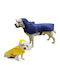 Blue Waterproof Dog Coat with Hood Small