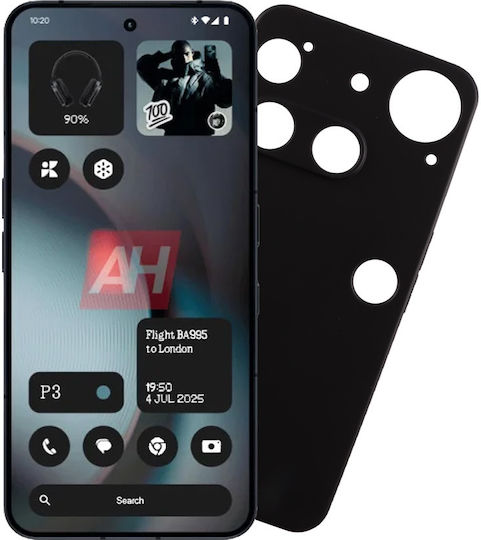 Volte-Tel Hülle Rückseite Silikon Schwarz für Nothing Phone 3