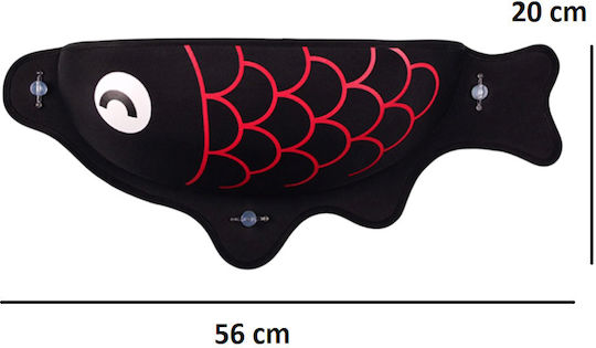Cat Bed Window Mount Window Hammock Fish Black 56x18x20 Cm Suction Cup