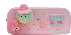 Marshmallow Pencil Case Barrel Pink