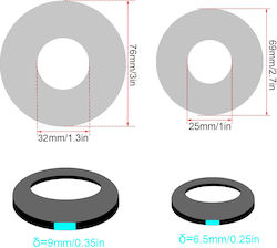 Set Coliere Argintii Pentru Țevi 2 X 32 Mm 2 X 25 Mm