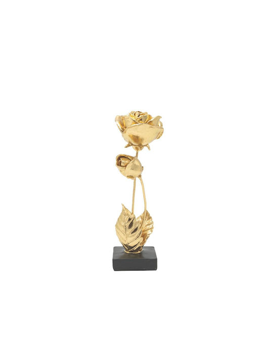 Polyresin Flowers Gold Black 8.5x8.5x26cm 819-0...