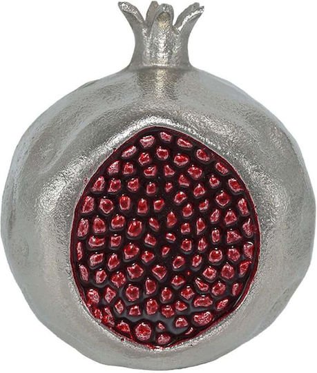 Decorativ Rodie 947-124-010 15x13x16cm Argintiu-Roșu Metal