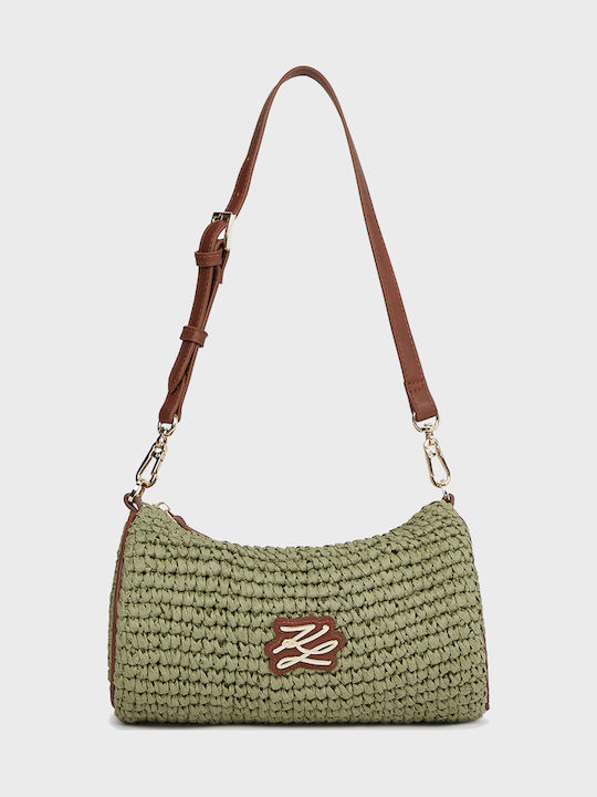 Karl Lagerfeld Autograph Straw Women's Shoulder...