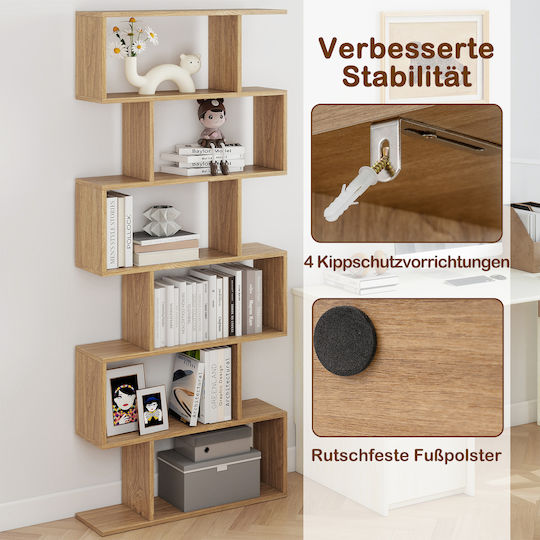 Bibliothek Natürliche Farbe 80x23x191cm