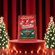 Christmas Card Glitter Envelope In German 7x11.5 Cm Red