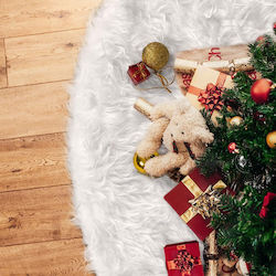 White Tree Mat with Fur Texture White Tree Mat with Fur Texture