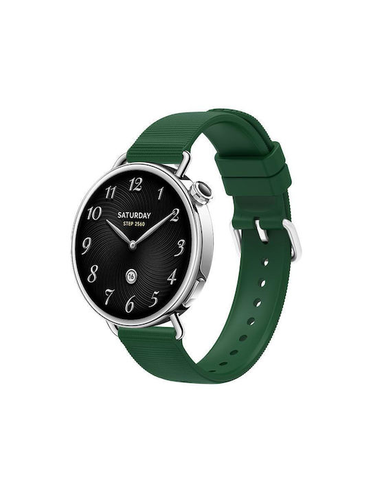 Μονόχρωμο Λουράκι Ρολογιού Σιλικόνη Υφή Xiaomi Watch S4 41mm Dark Green Μονόχρωμο Λουράκι Ρολογιού Σιλικόνη Υφή Xiaomi Watch S4 41mm Dark Green