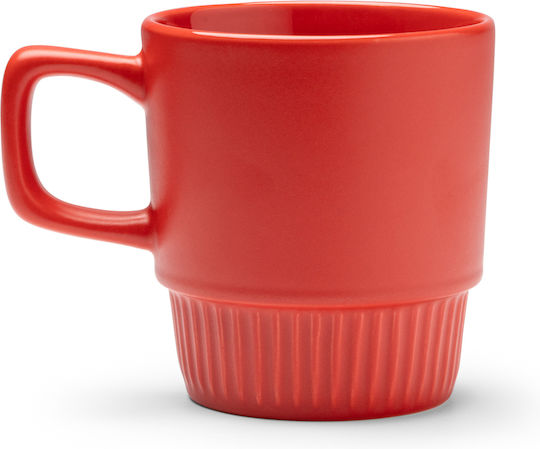 Longi Cană Ceramică Roșie 300ml