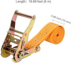 Set 10 Curele de Fixare cu Cataramă 6 M x 25 Mm Capacitate de Încărcare 800 Kg Portocalii