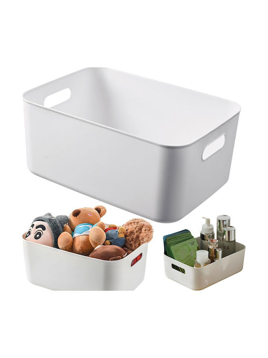 Verk Group Aufbewahrungskorb Kunststoff Weiß 27.5x22x14.5cm 1Stück