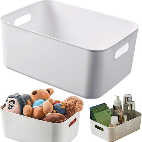 Verk Group Storage Basket Plastic White 27.5x22x14.5cm 1pcs