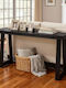 Wooden Console Table Black L140xW30.5xH55.1cm