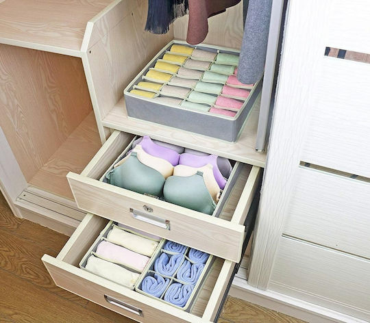 Stoff Aufbewahrungshülle für Unterwäsche / Socken in Gray Farbe 4Stück