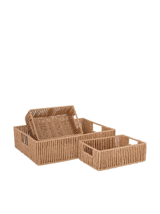 Iliadis Set dekorative Körbe Beige 3Stück