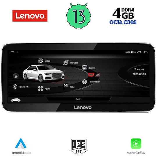 Lenovo Ηχοσύστημα Αυτοκινήτου για Audi A4 / A5 2016 (Bluetooth/USB/WiFi/GPS/Apple-Carplay/Android-Auto) με Οθόνη Αφής 12.3"