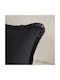 Mandioo Decorative Pillow Case Made of 100% Cotton Black 55x55cm