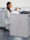 Fabric Collapsible Laundry Basket 150L with Lid 61x36x69cm Gray