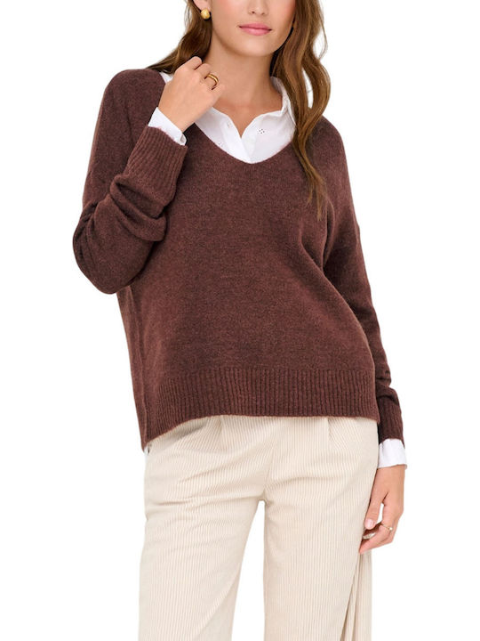 Jdy Women's Sweater Cherry Mahogany, Brown