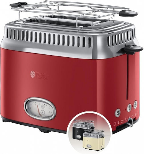 Russell Hobbs Retro Φρυγανιέρα 2 Θέσεων 1200W Κόκκινη