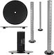 DNA MBP1 Base Vertical Operation Lighting Bar Round Steel Non-slip Feet 20x20x0.3 cm Floor Base for LED Bar DMX