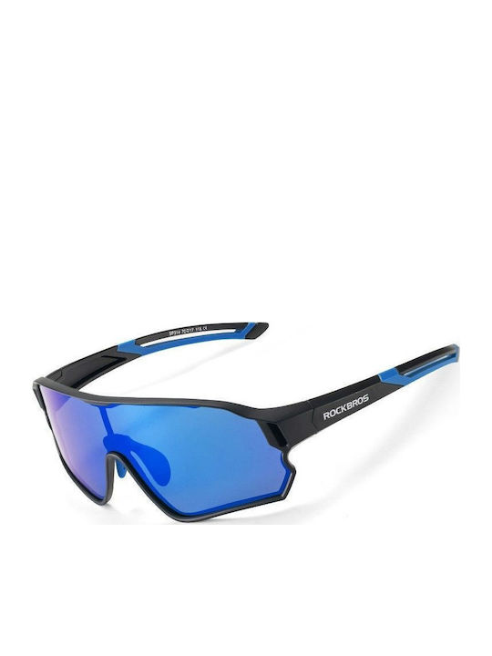Rockbros Sportliche Kinder-Sonnenbrillen mit Polarisiertem Spiegelglas in Schwarz