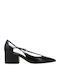 Pumps mit Chunky mittelhohem Absatz Schwarz